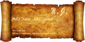 Méhes József névjegykártya